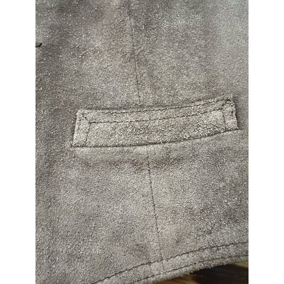 Or-Olon Suede Leather Vest Men Size 40 Brown Button Down Dress Style Classic - Picture 9 of 12